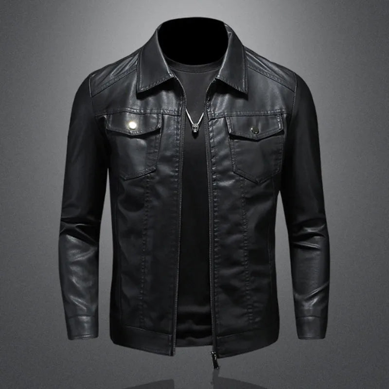 Giovanni | Deluxe Leder Jacke - Schwarz / M