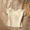 Gale | Tailliertes Strick-Crop-Top mit Trägern