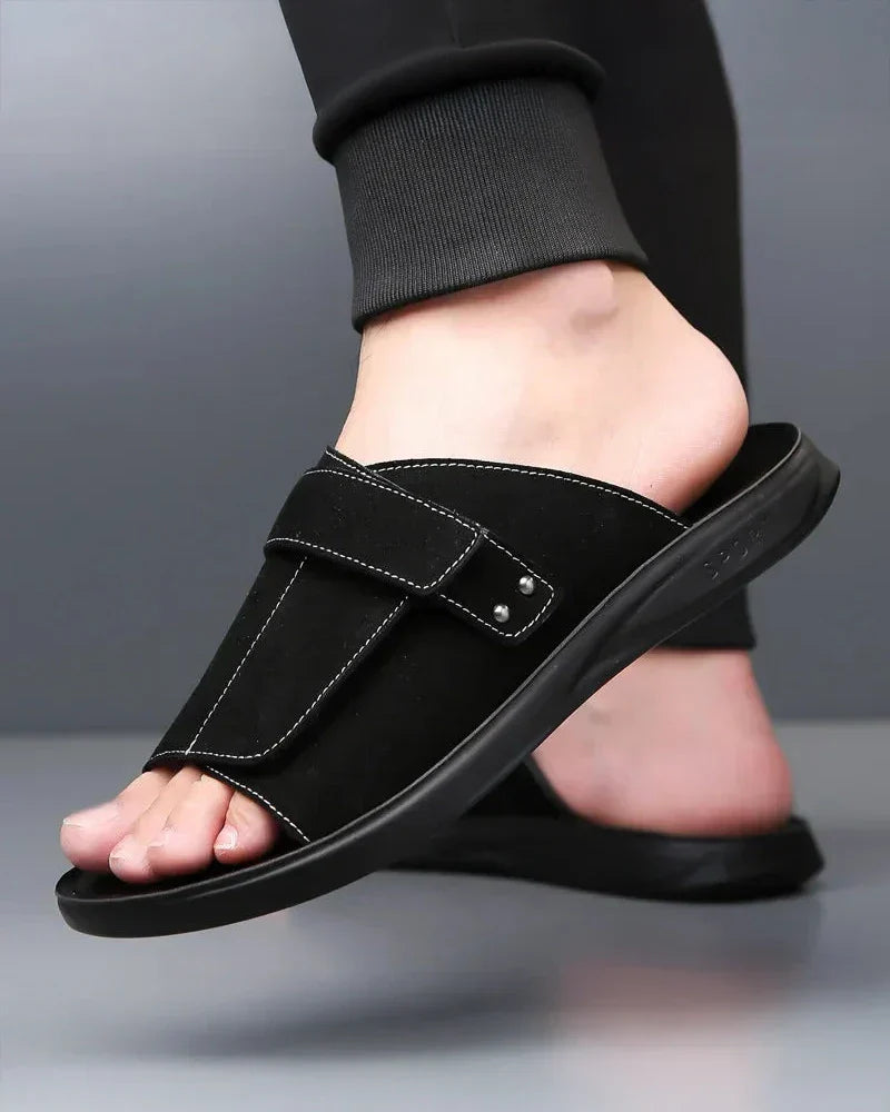 Christian | modische Wildledersandalen für den Alltag