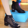 Gaia | Leder Sandalen mit mittlerem Absatz