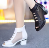 Gaia | Leder Sandalen mit mittlerem Absatz
