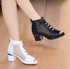 Gaia | Leder Sandalen mit mittlerem Absatz