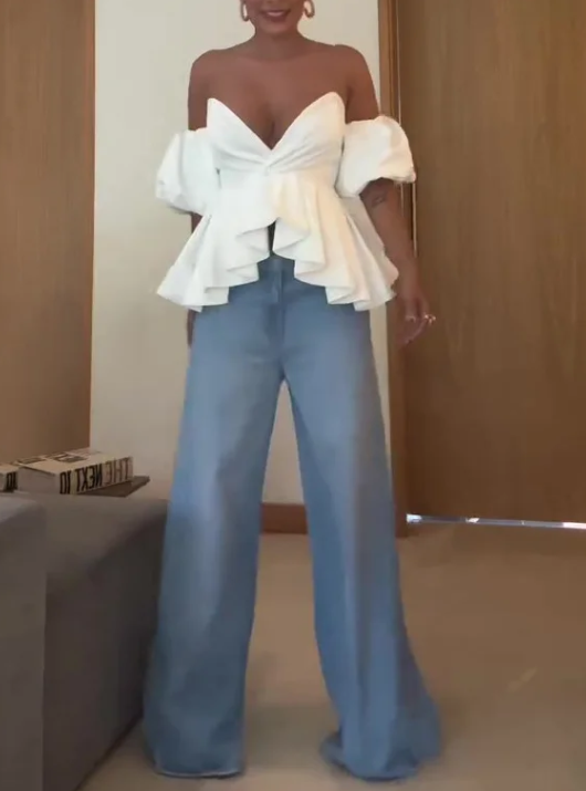 Enice | Elegante Peplum-Bluse