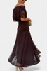 Evelyn | Elegantes Maxikleid mit floralen Details