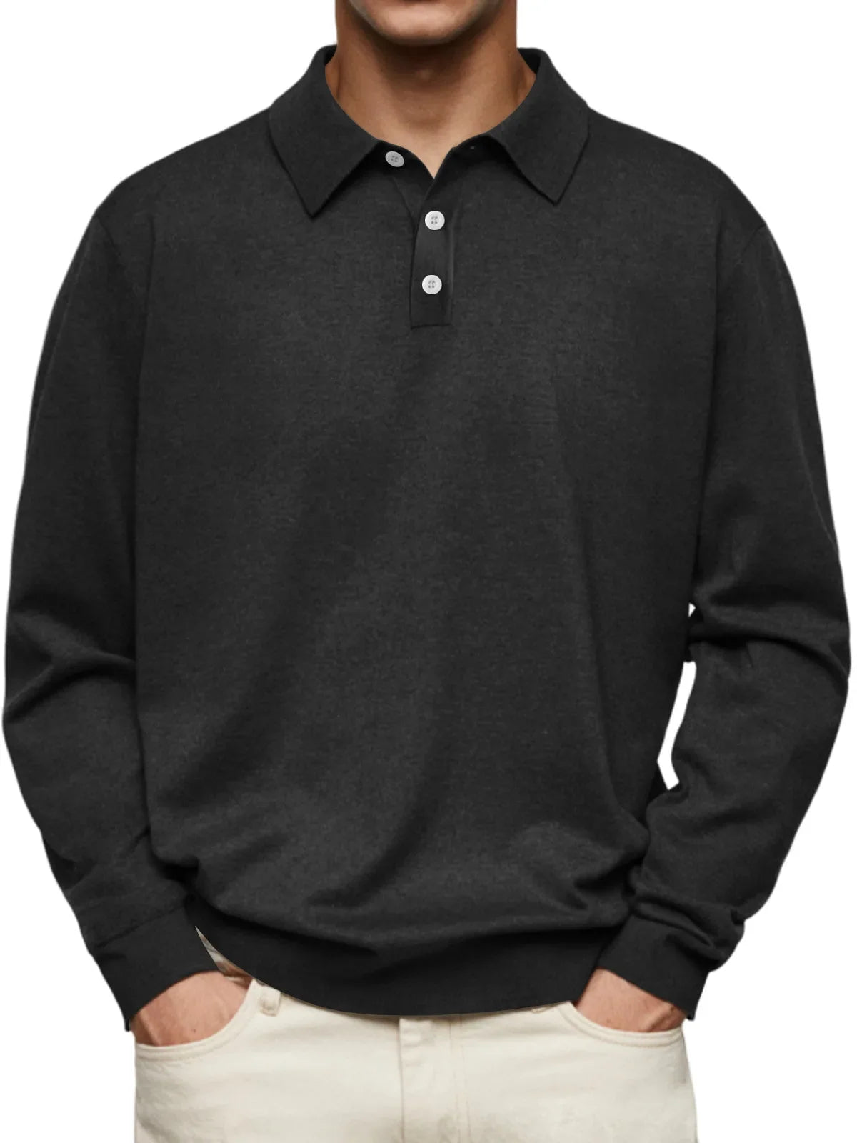 Been | Lässiges Langarm-Poloshirt