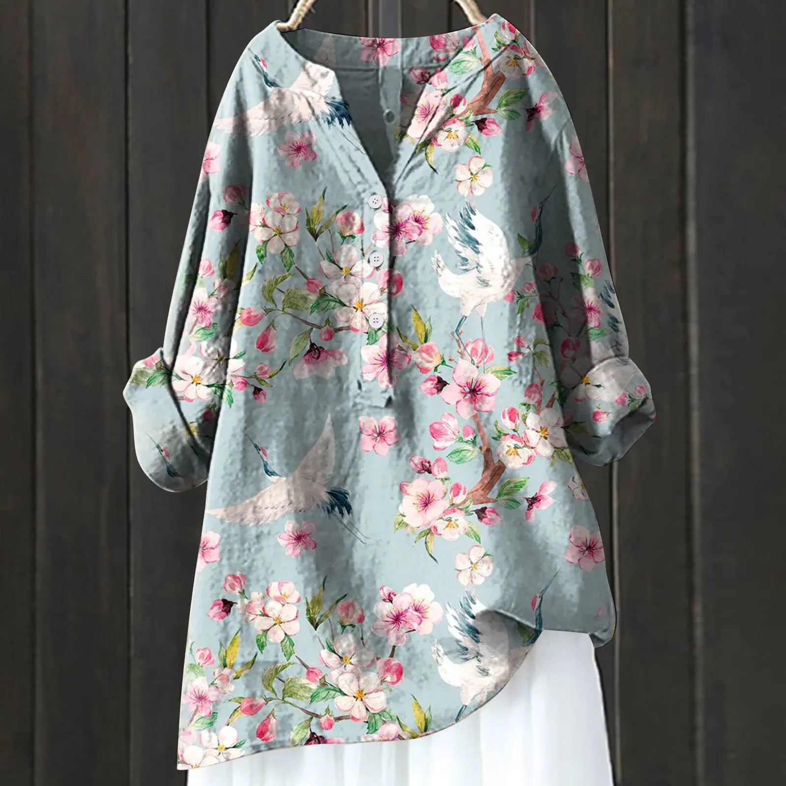 Juvy | Stilvolle Bluse mit floralen Akzenten