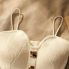 Gale | Tailliertes Strick-Crop-Top mit Trägern