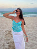 Ecka | Neckholder-Top mit Blumendruck