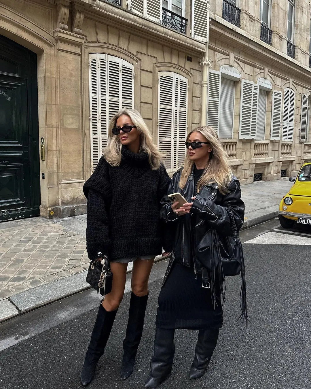 Enna | Übergroßes Strickkleid mit Rollkragen