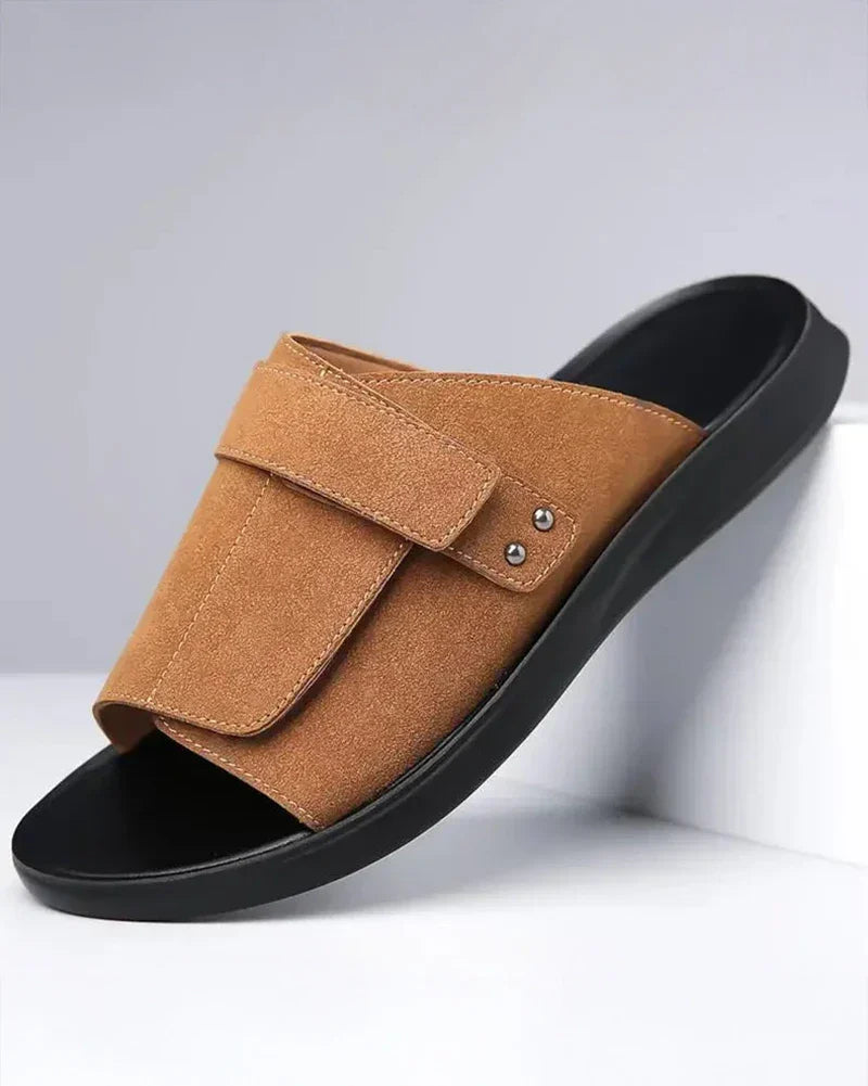 Christian | modische Wildledersandalen für den Alltag