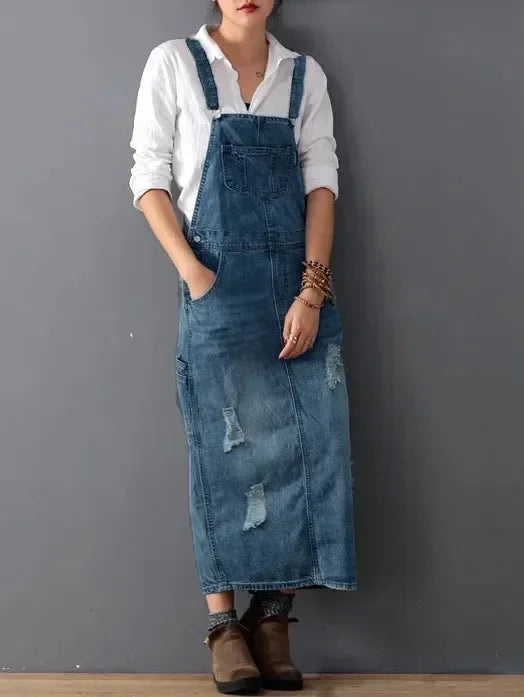 Olga | Lässiges Denim-Trägerkleid