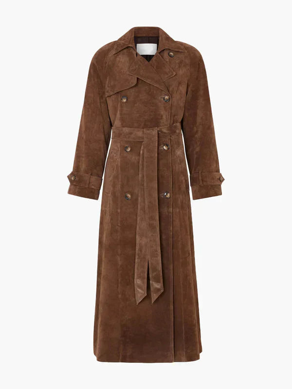 Deseree | Wildleder-Trenchcoat