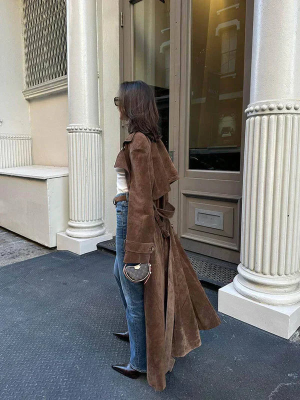 Deseree | Wildleder-Trenchcoat