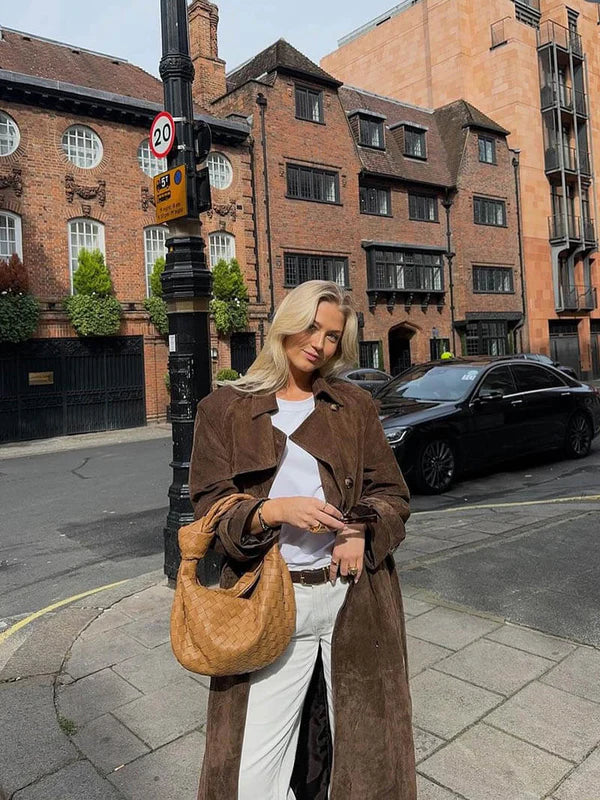 Deseree | Wildleder-Trenchcoat
