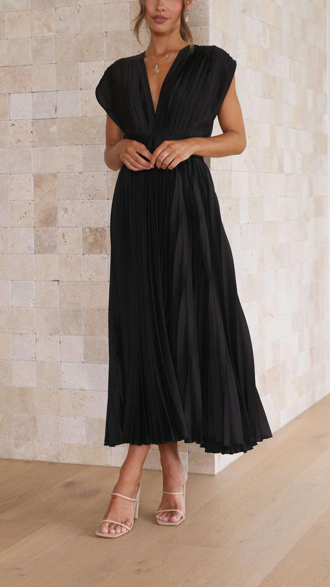 Camille | Stilvolles plissiertes Kleid für den Abend
