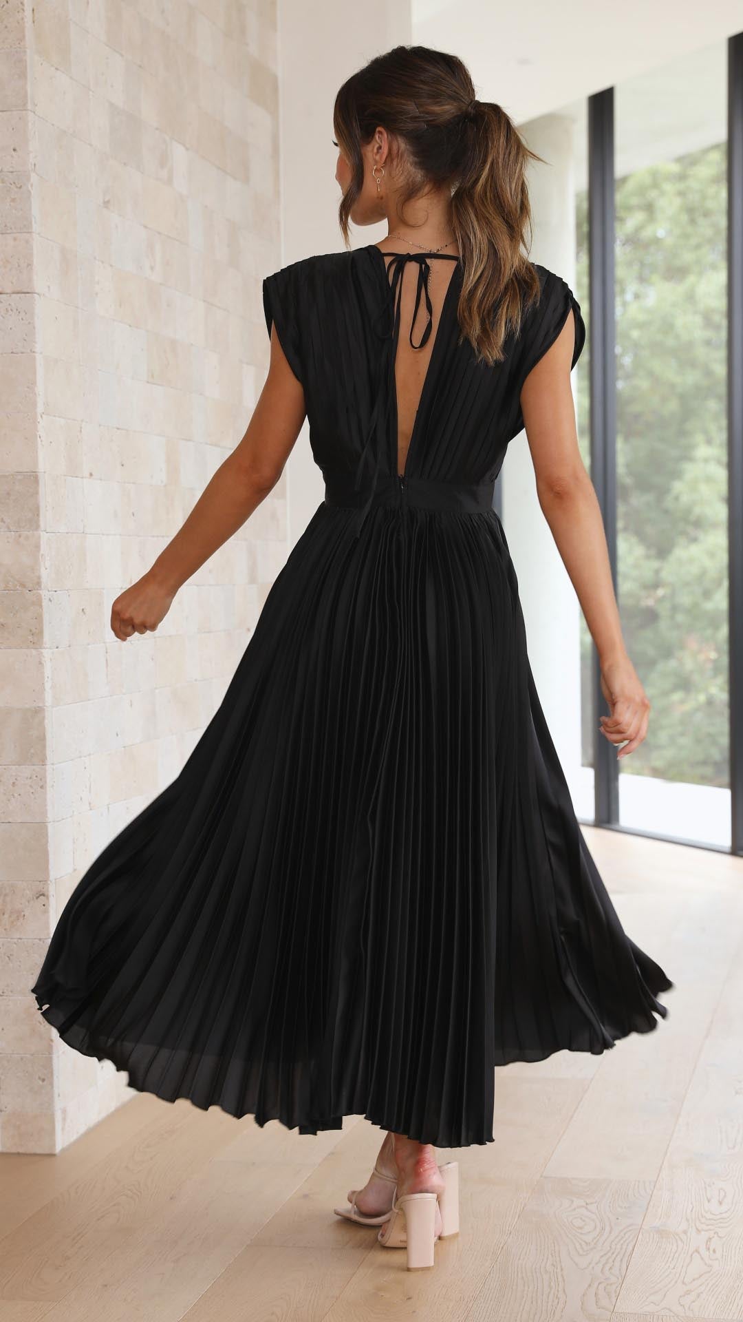 Camille | Stilvolles plissiertes Kleid für den Abend