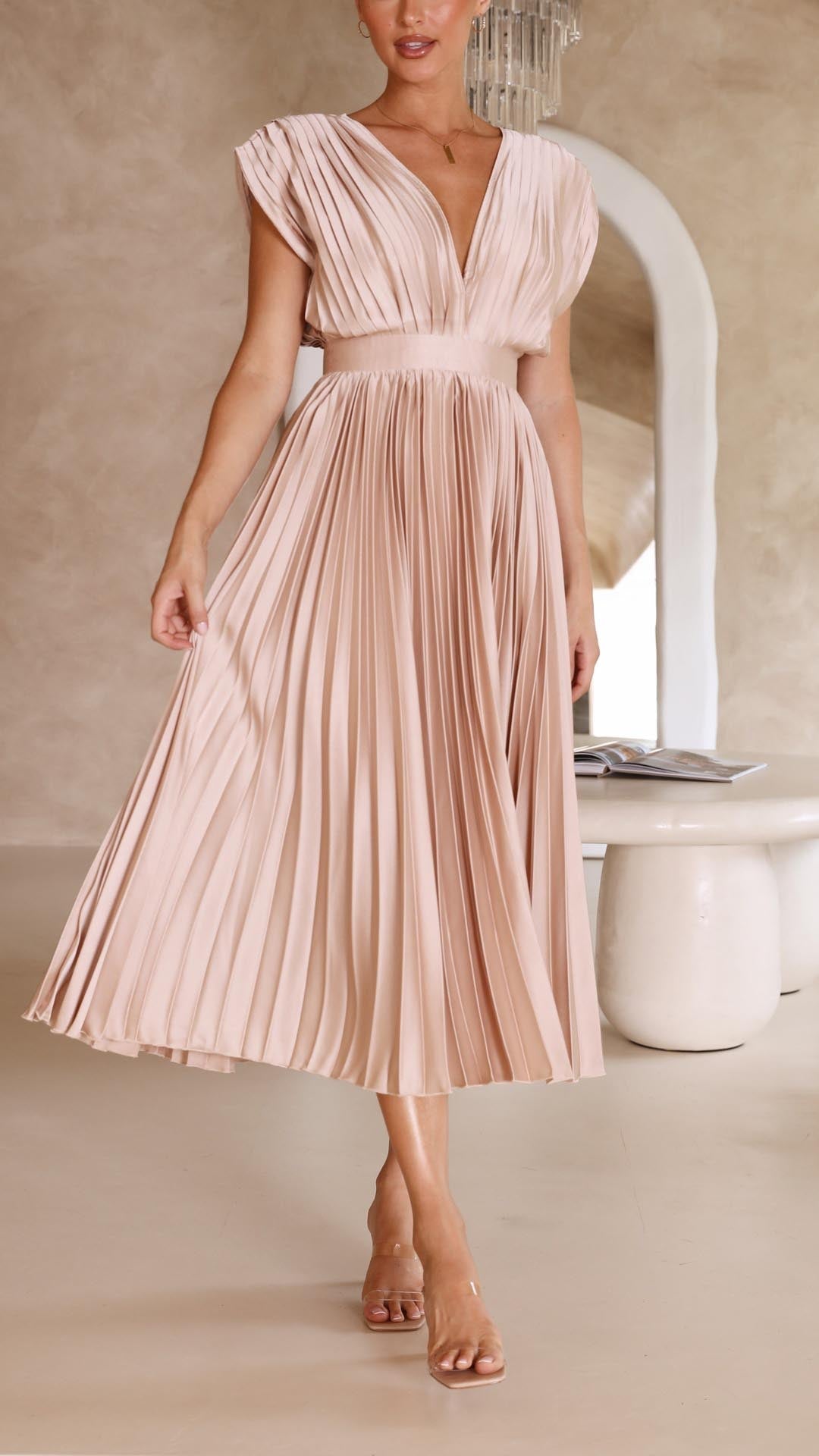 Camille | Stilvolles plissiertes Kleid für den Abend