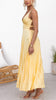Selena | Elegantes Maxikleid mit plissiertem V-Ausschnitt