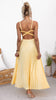 Selena | Elegantes Maxikleid mit plissiertem V-Ausschnitt