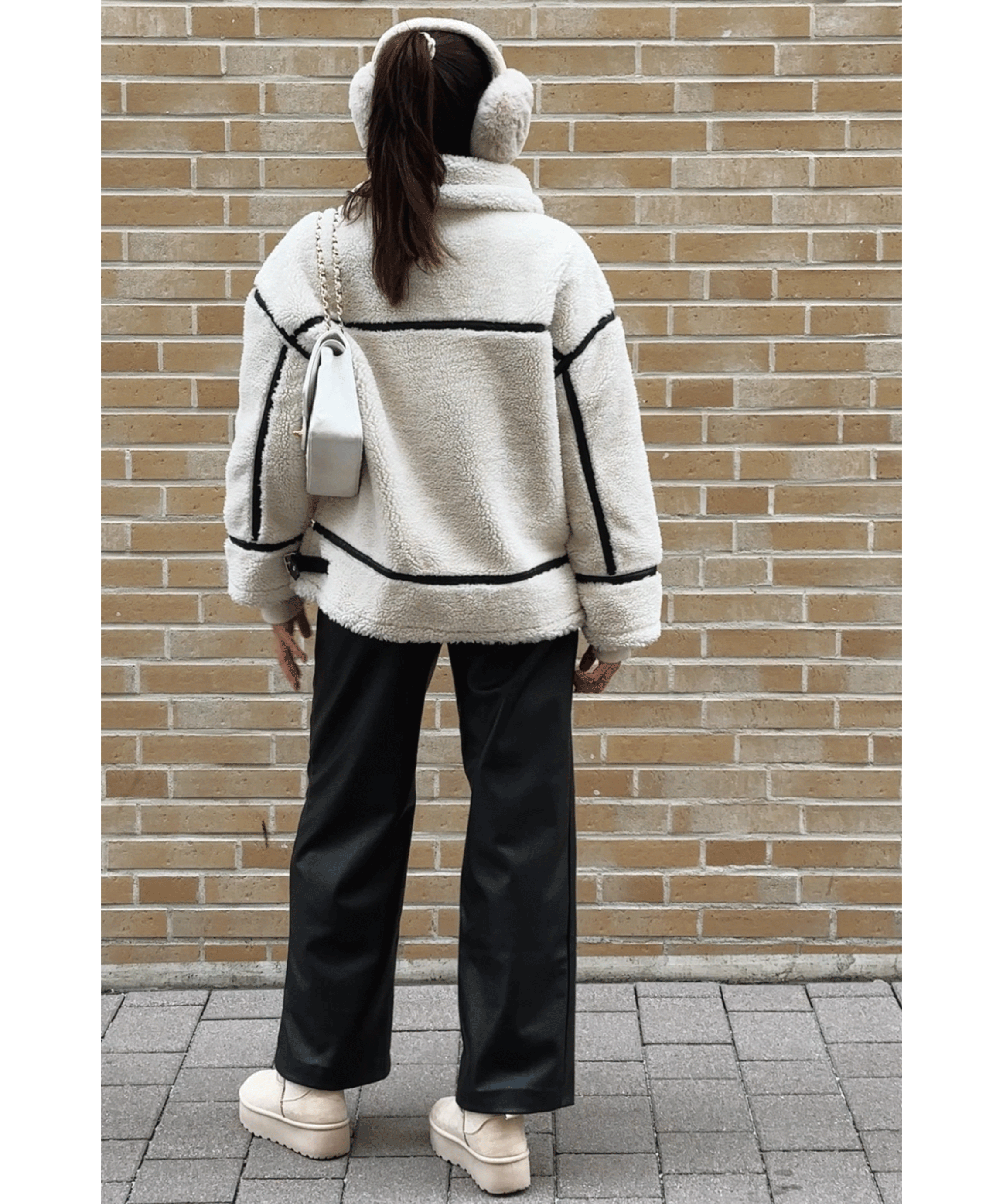 Saskia | Cremeweiße Teddyjacke