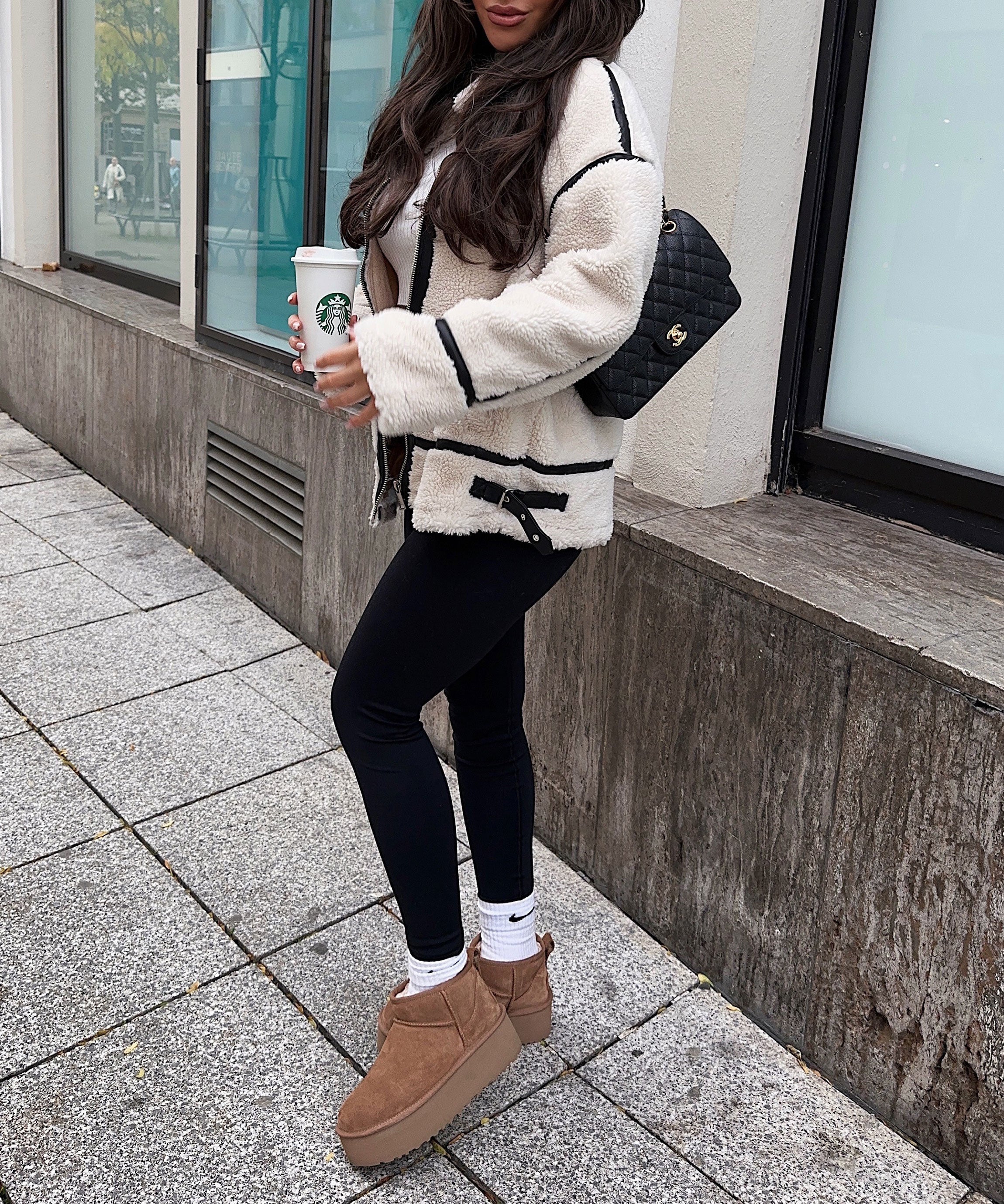 Saskia | Cremeweiße Teddyjacke