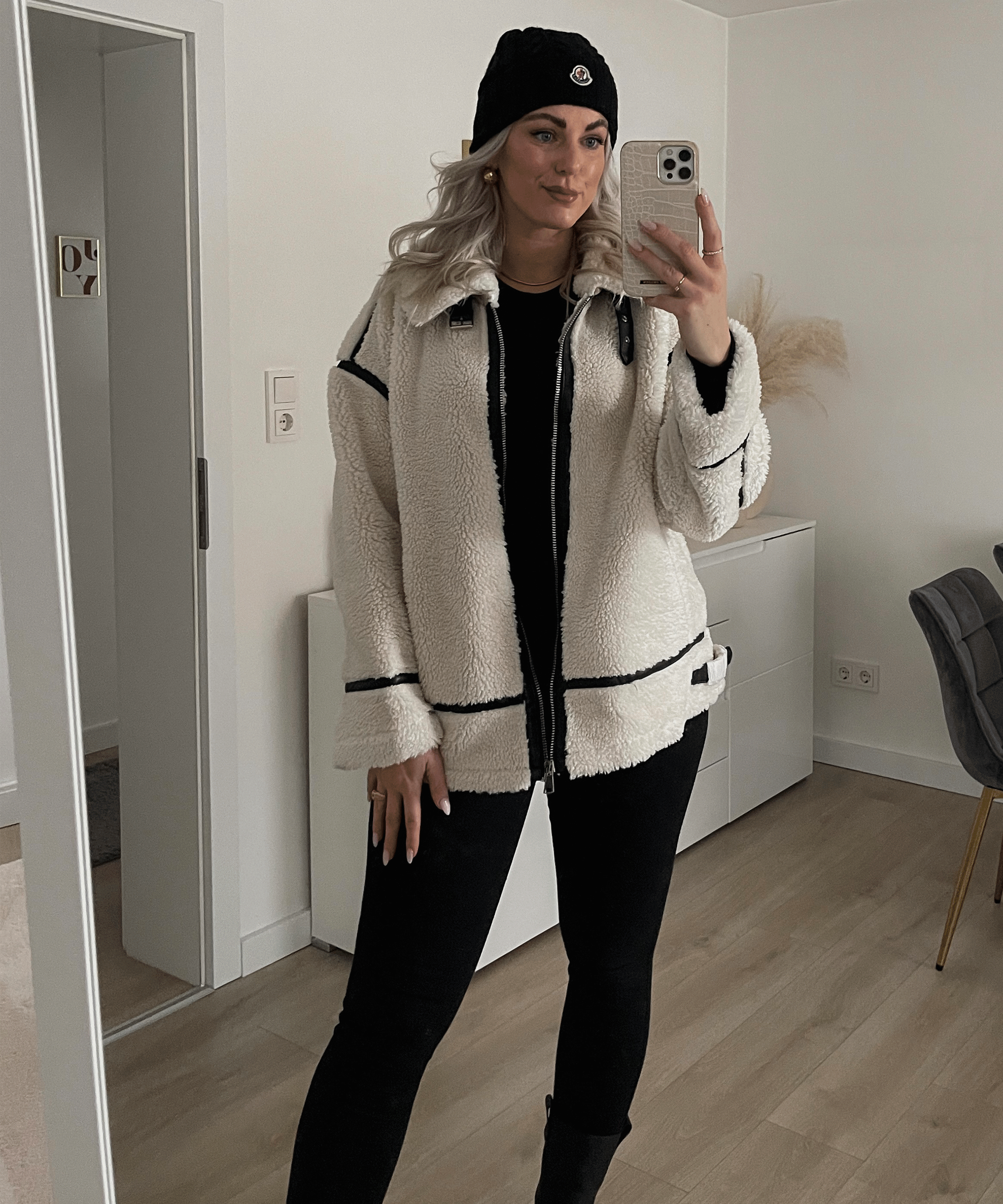 Saskia | Cremeweiße Teddyjacke
