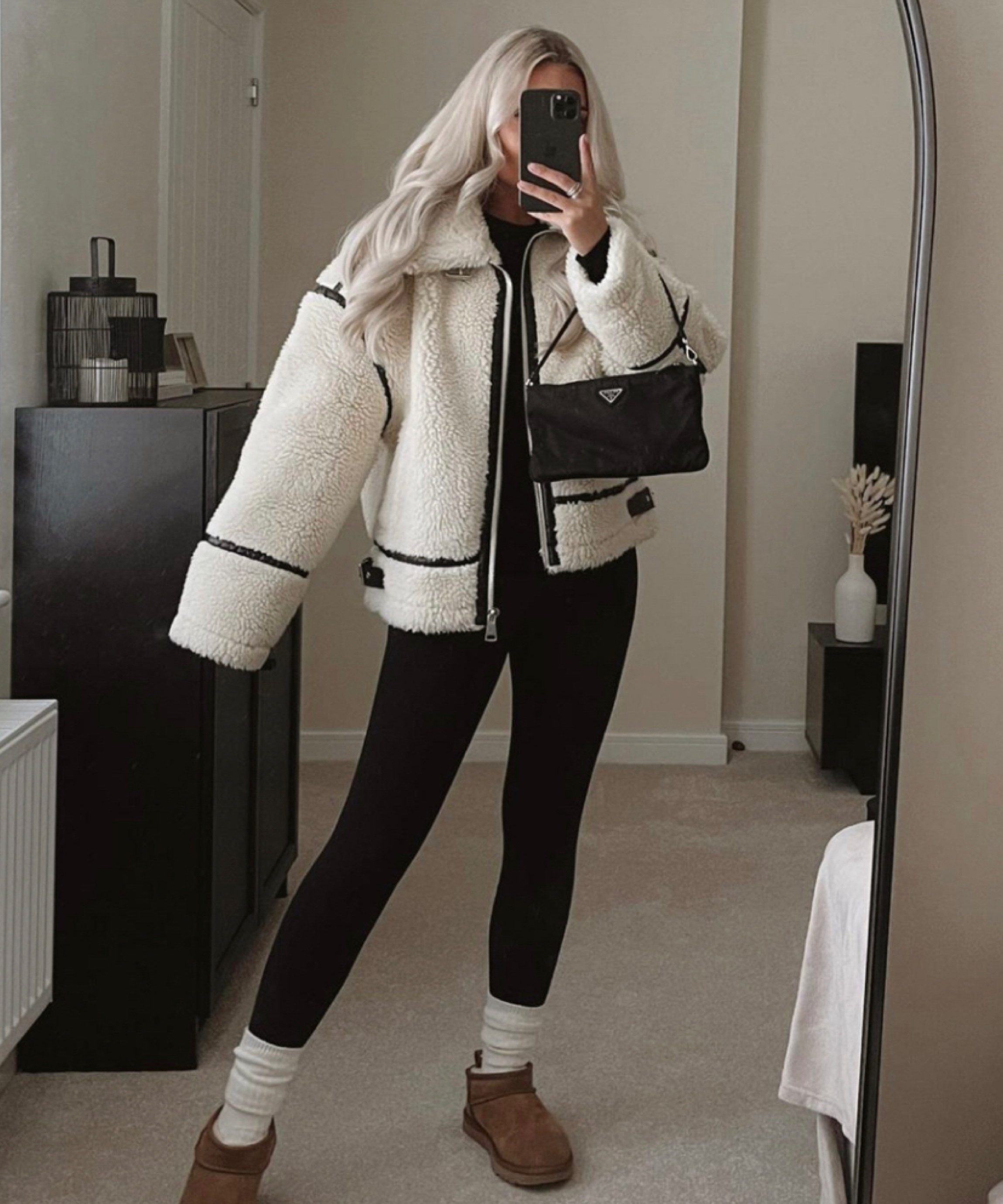 Saskia | Cremeweiße Teddyjacke