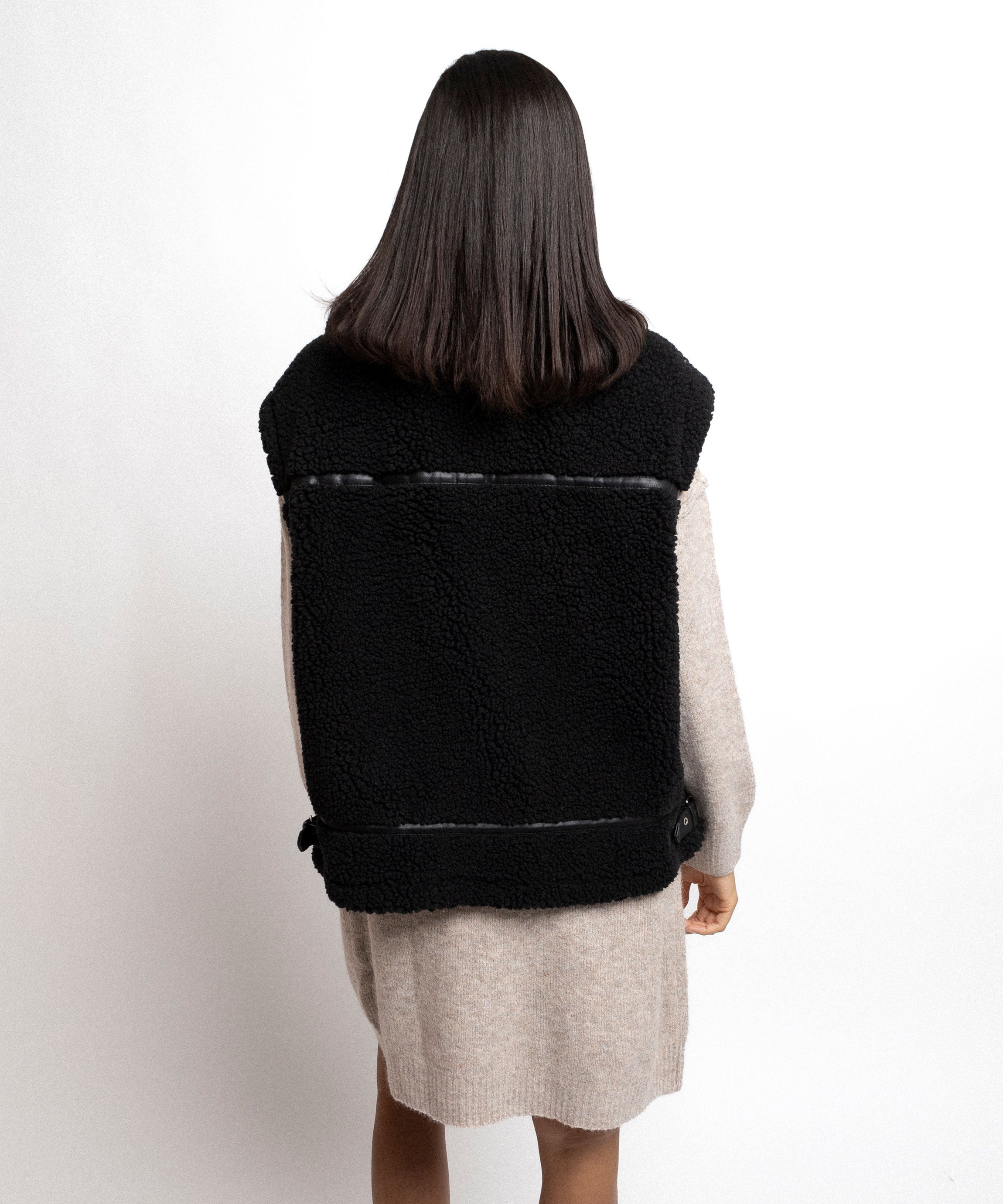 Teddyweste Snow Schwarz