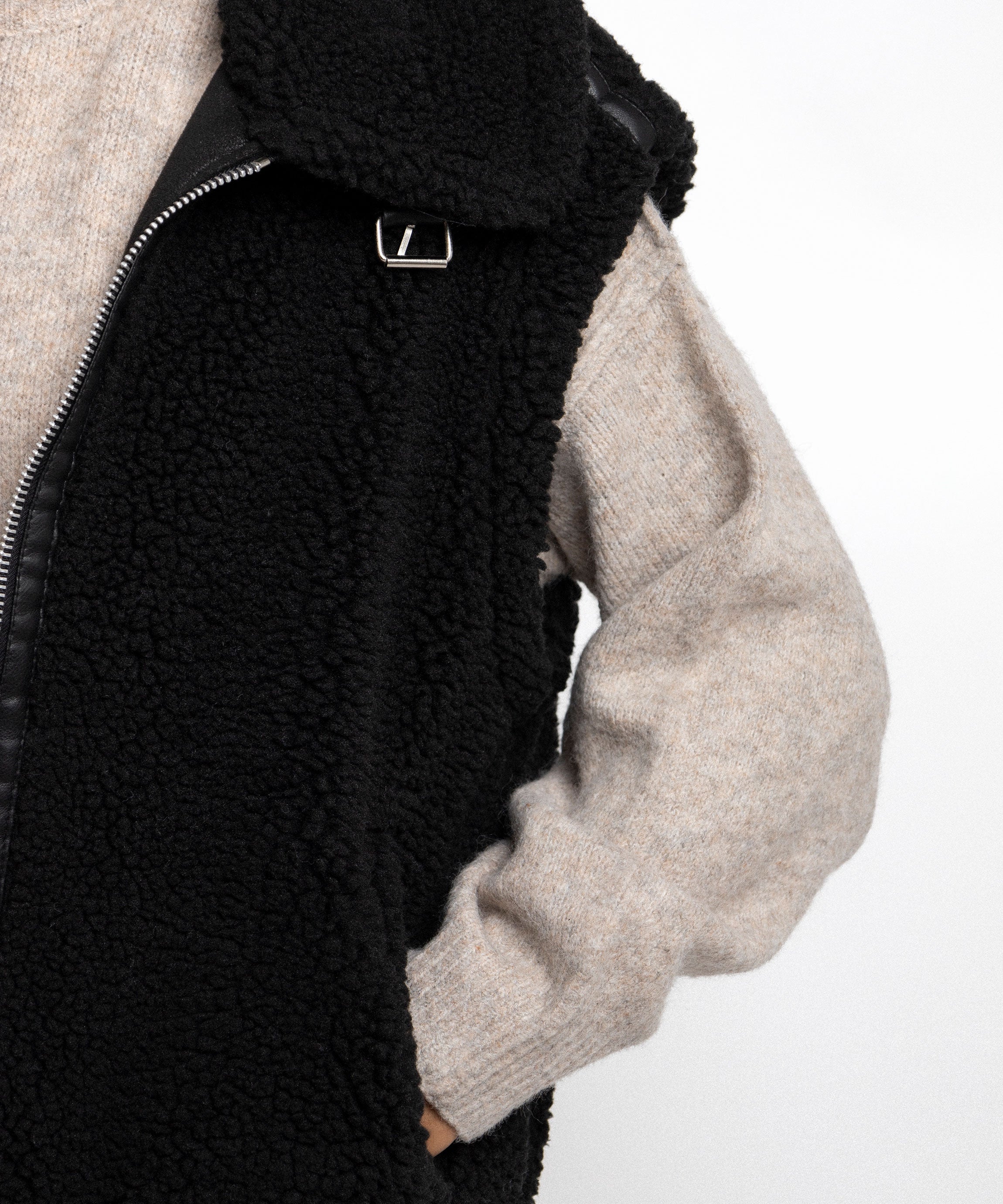 Teddyweste Snow Schwarz