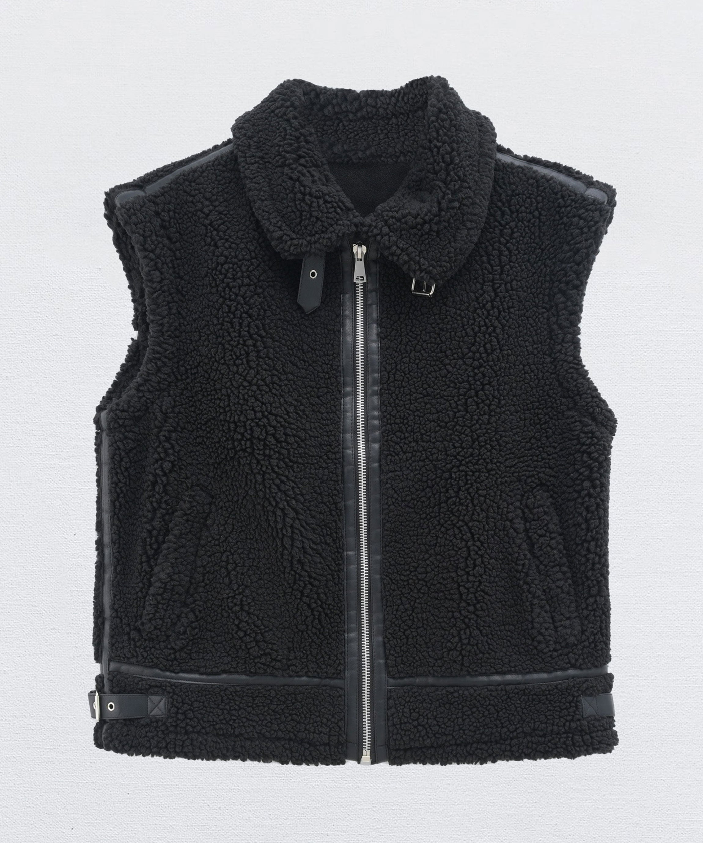 Teddyweste Snow Schwarz