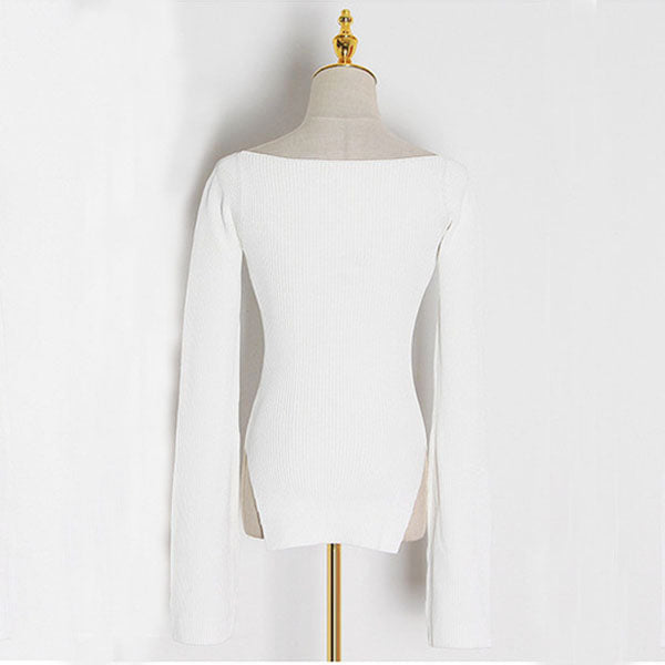 Mairie | Femininer Strickpullover mit formgebendem Design