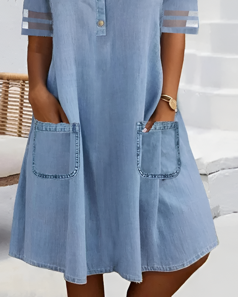 Armin | Trendiges Mini Kleid aus Jeansstoff