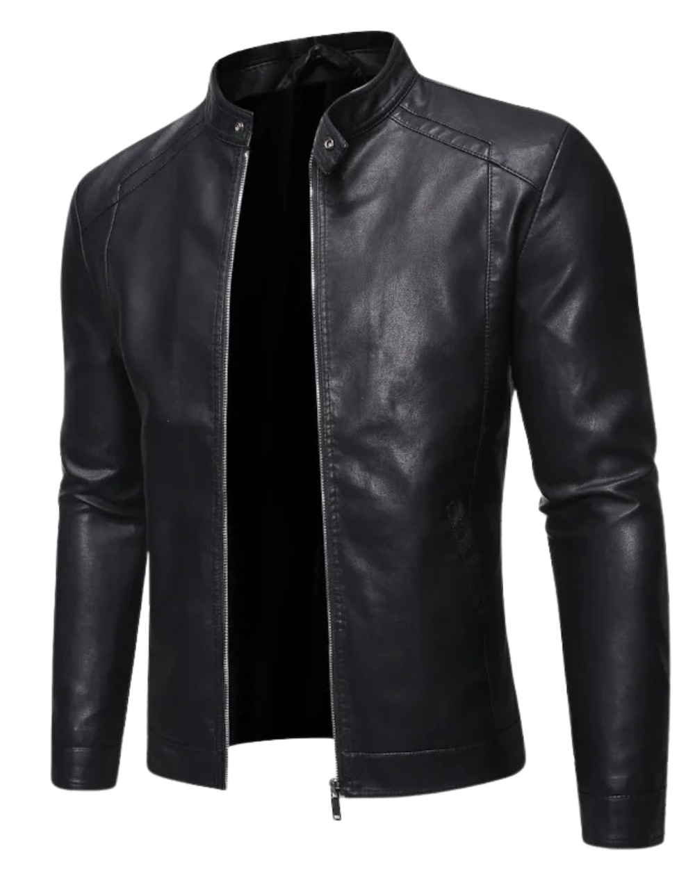 Xyron | Lederjacke mit Stehkragen