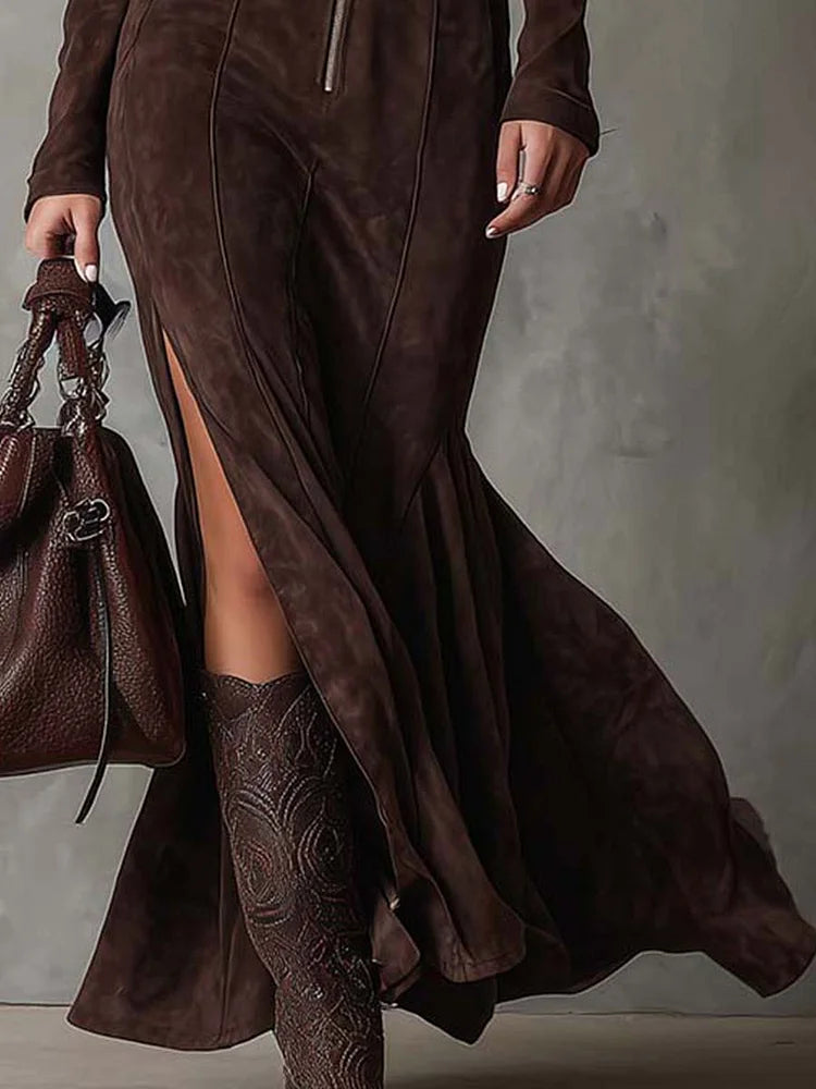 Verley | Stilvolles Kleid in Wildlederoptik