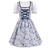 Blaues Damen-Dirndl im Traditionellen Oktoberfest-Stil