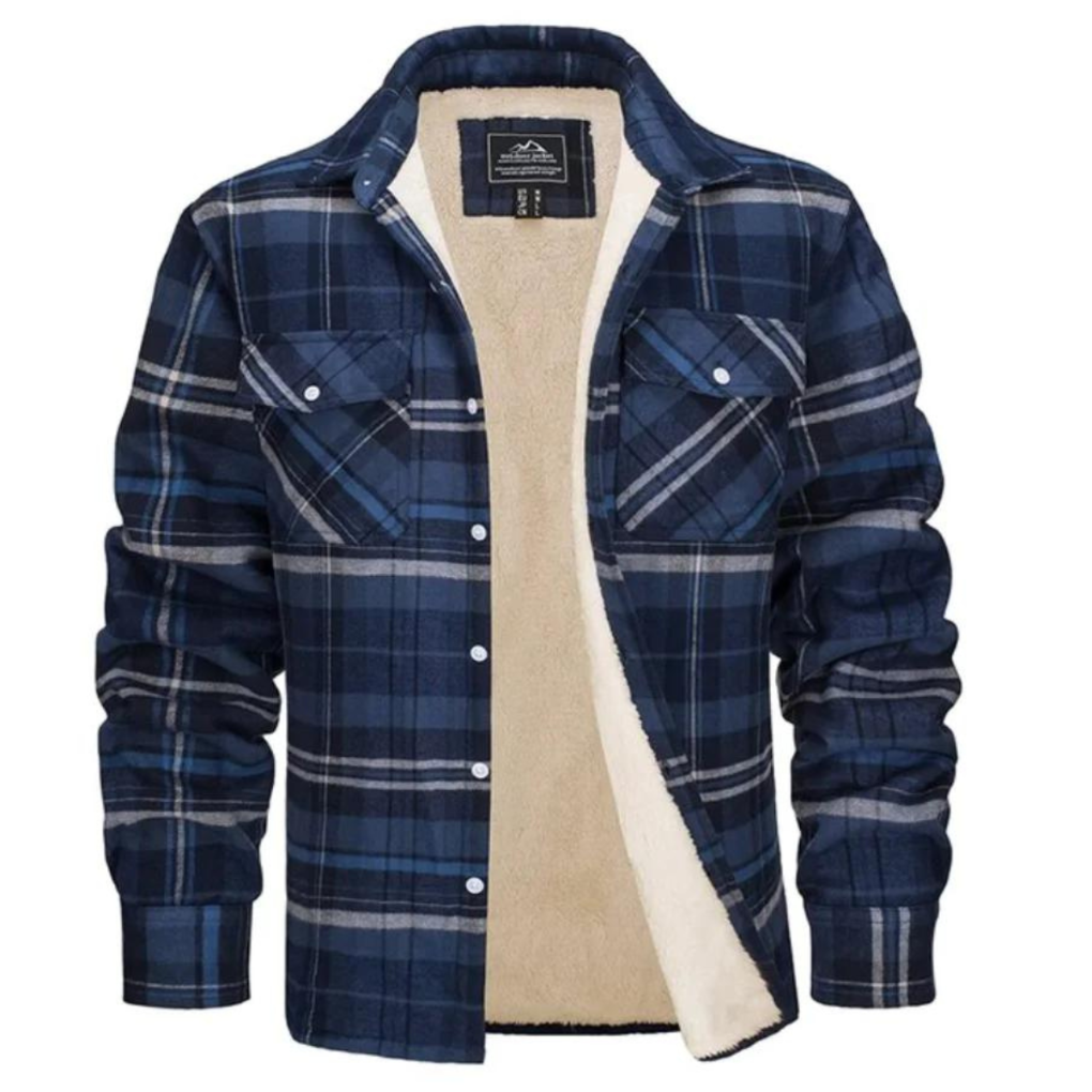 Jacob™ | Zeitlose Herrenjacke im karierten Trucker-Design