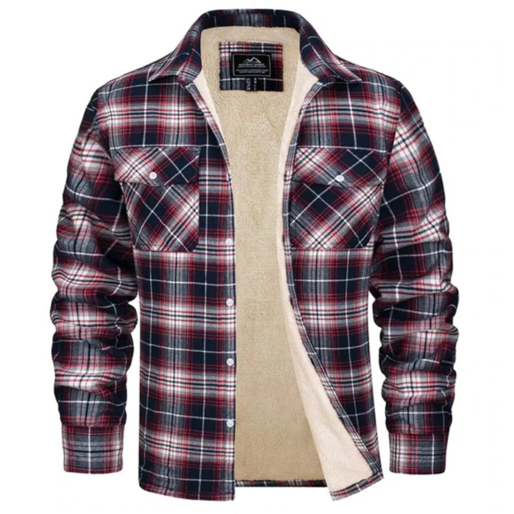 Jacob™ | Zeitlose Herrenjacke im karierten Trucker-Design
