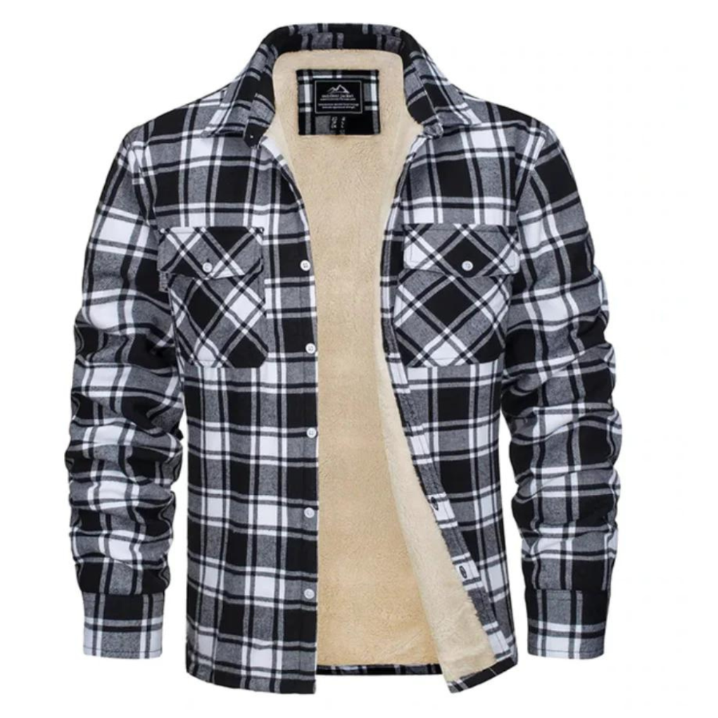 Jacob™ | Zeitlose Herrenjacke im karierten Trucker-Design