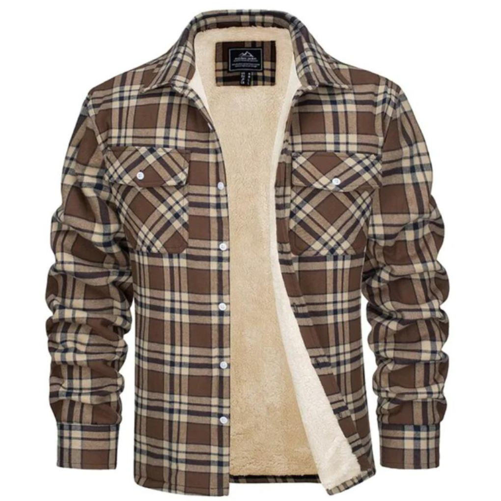 Jacob™ | Zeitlose Herrenjacke im karierten Trucker-Design