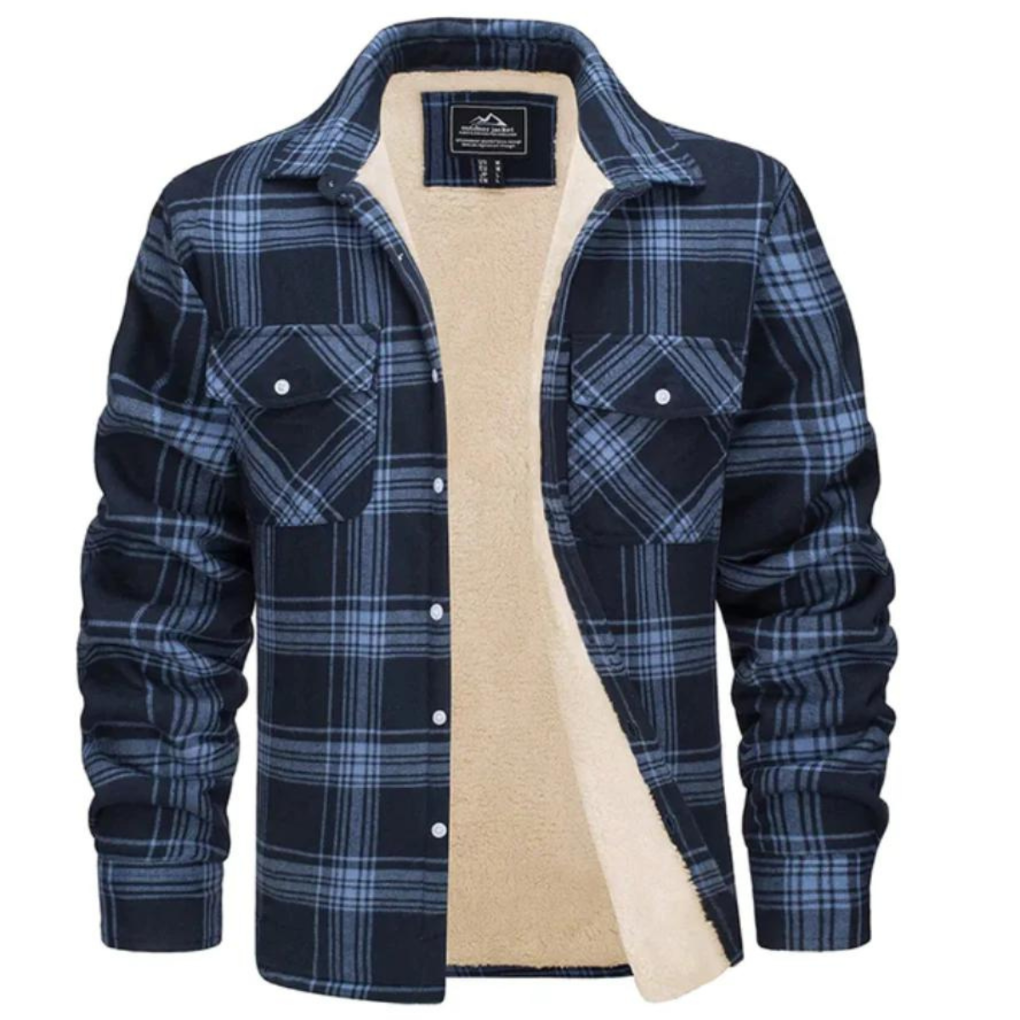 Jacob™ | Zeitlose Herrenjacke im karierten Trucker-Design