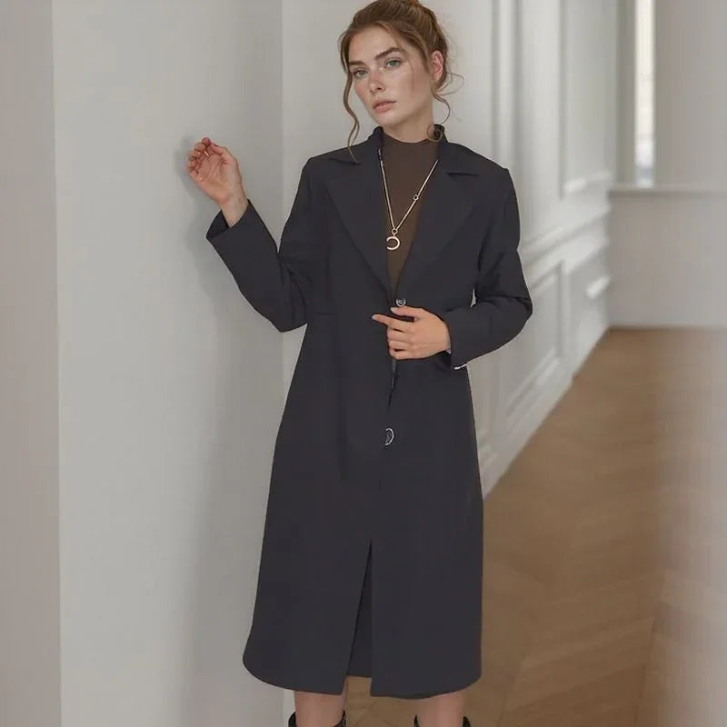 Laxie | Eleganter Mantel mit Samtfutter