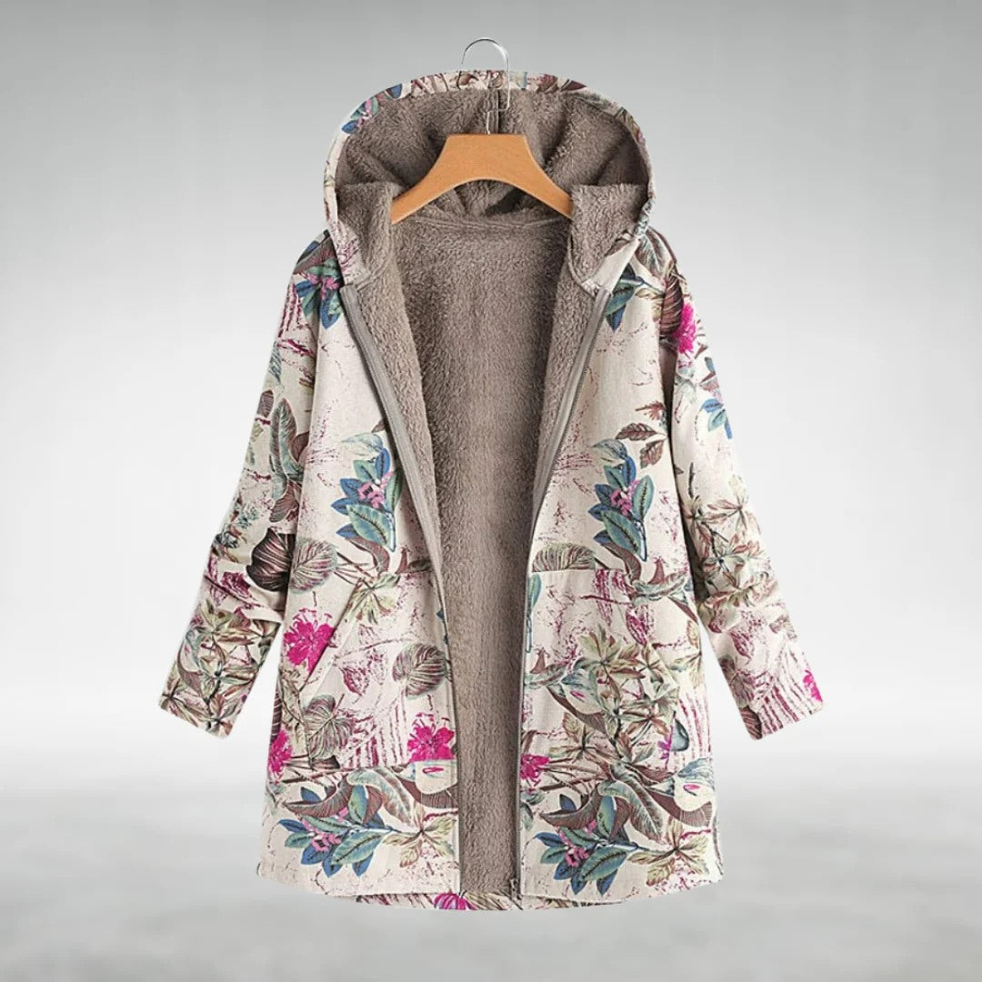 Fuvey | Geblümte Fleecejacke
