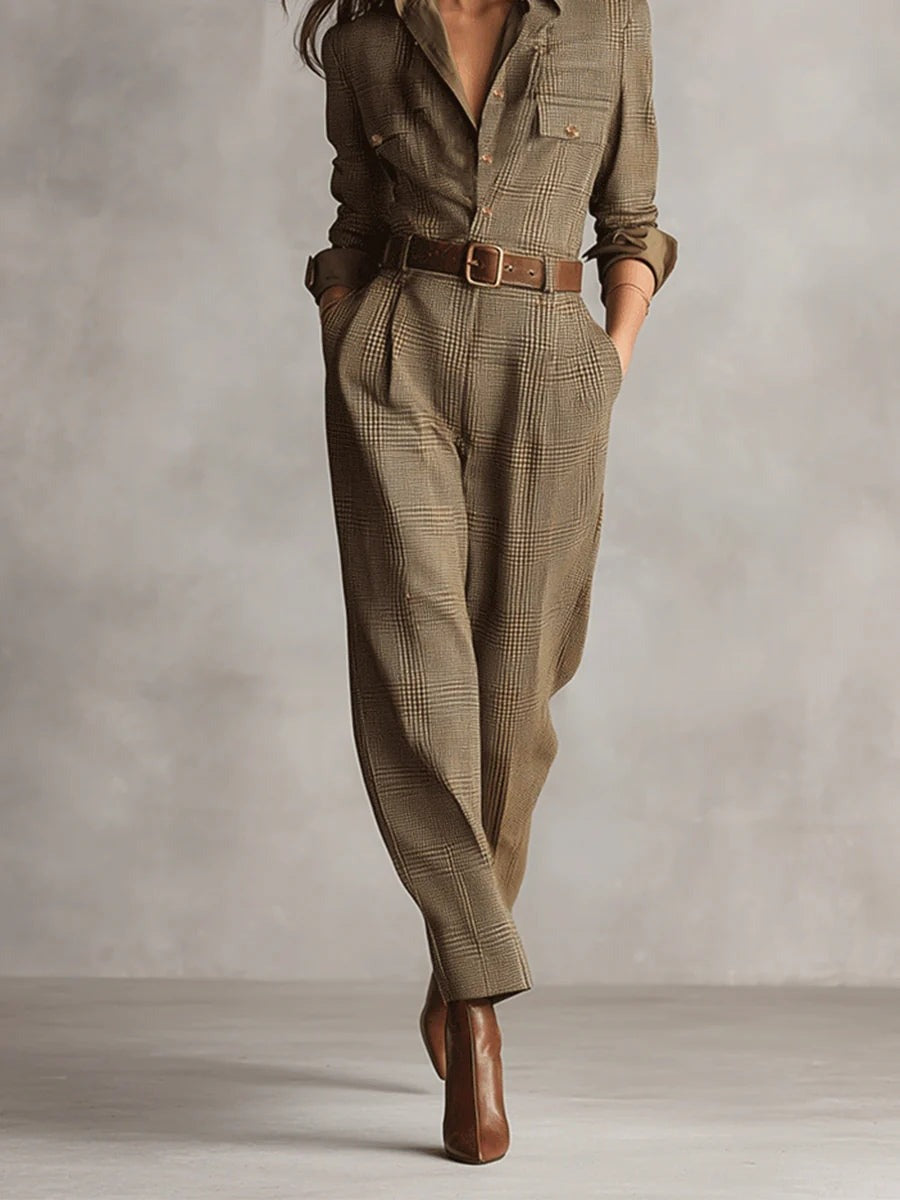 Zoey™ | Stilvoller Overall mit Karomuster