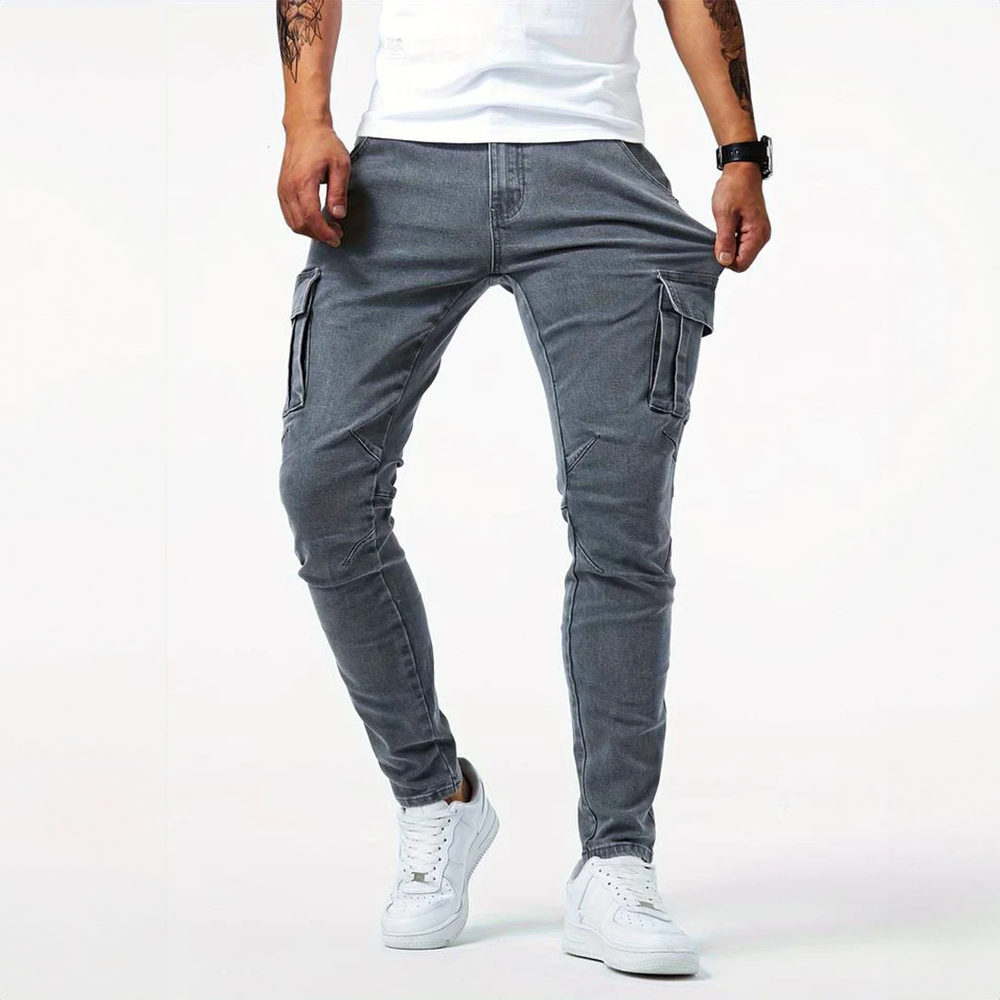 Riley™ | Dynamische Stretch-Jeans - Grau / S