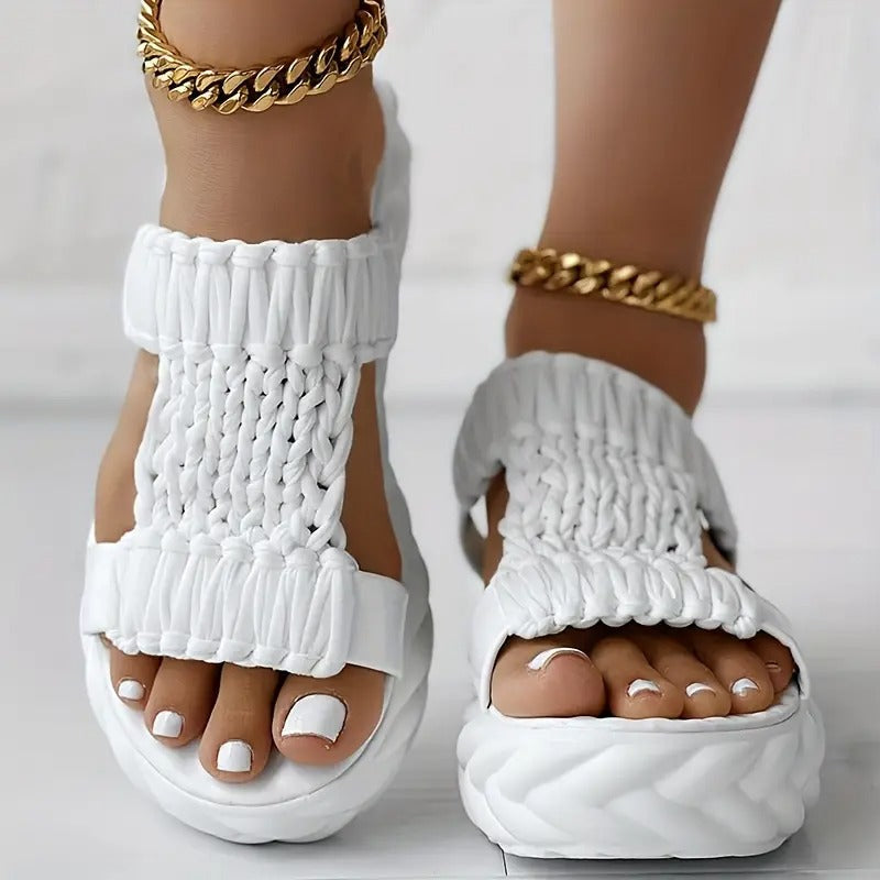 Vanessa | Bequeme einfarbige Sandalen für Damen