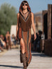 Piera | Stammes-Fransen-Maxikleid