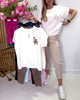 Pearl | stylisches Set mit Buchstaben-Skinny-Hose
