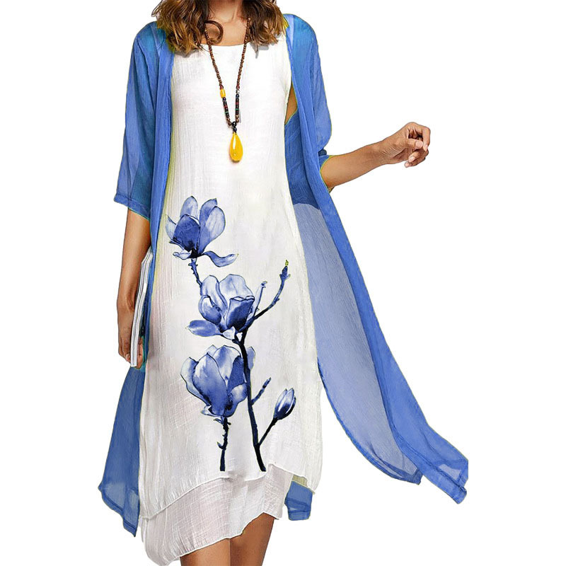 Ingrid | Stilvolles Anzugskleid mit Blumenmuster