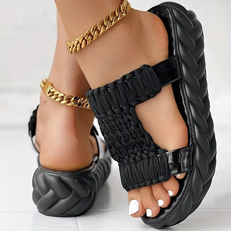 Vanessa | Bequeme einfarbige Sandalen für Damen