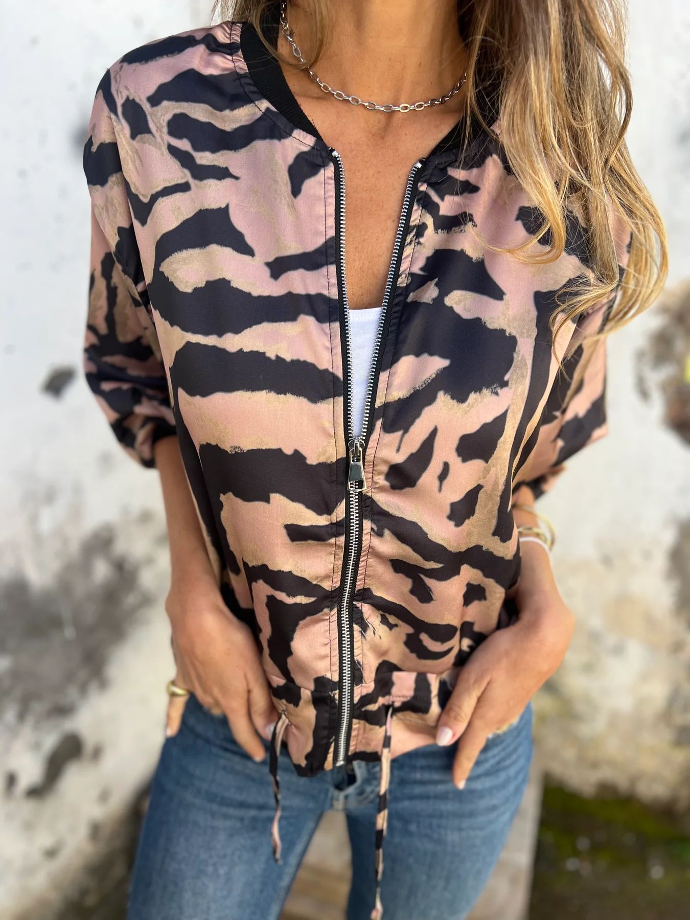 Zea | Damen-Bomberjacke mit Print